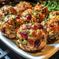 Festive Cranberry Turkey Stuffing Balls-image