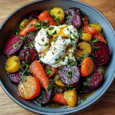 Vibrant Roasted Beets &amp; Carrots with Creamy Burrata Salad-image