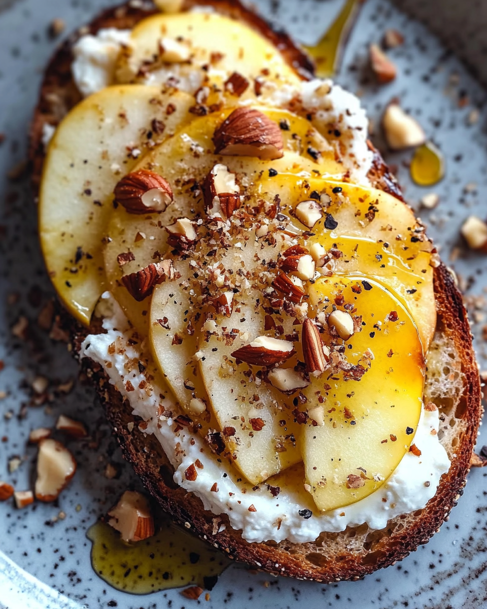 Honeyed Apple & Burrata Toast