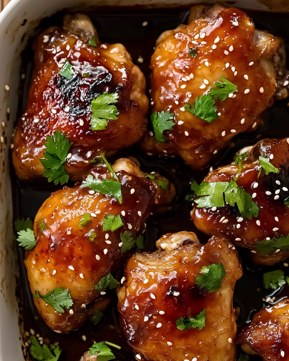 Sticky Glazed Baked Chicken Thighs or Drumsticks – The Ultimate Comfort Dish