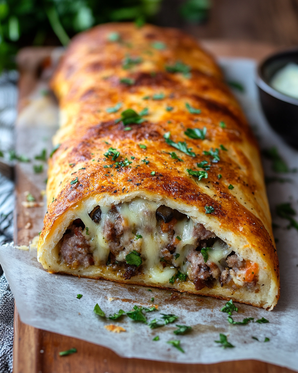 Keto Sausage and Cheese Calzone : A Low-Carb Delight