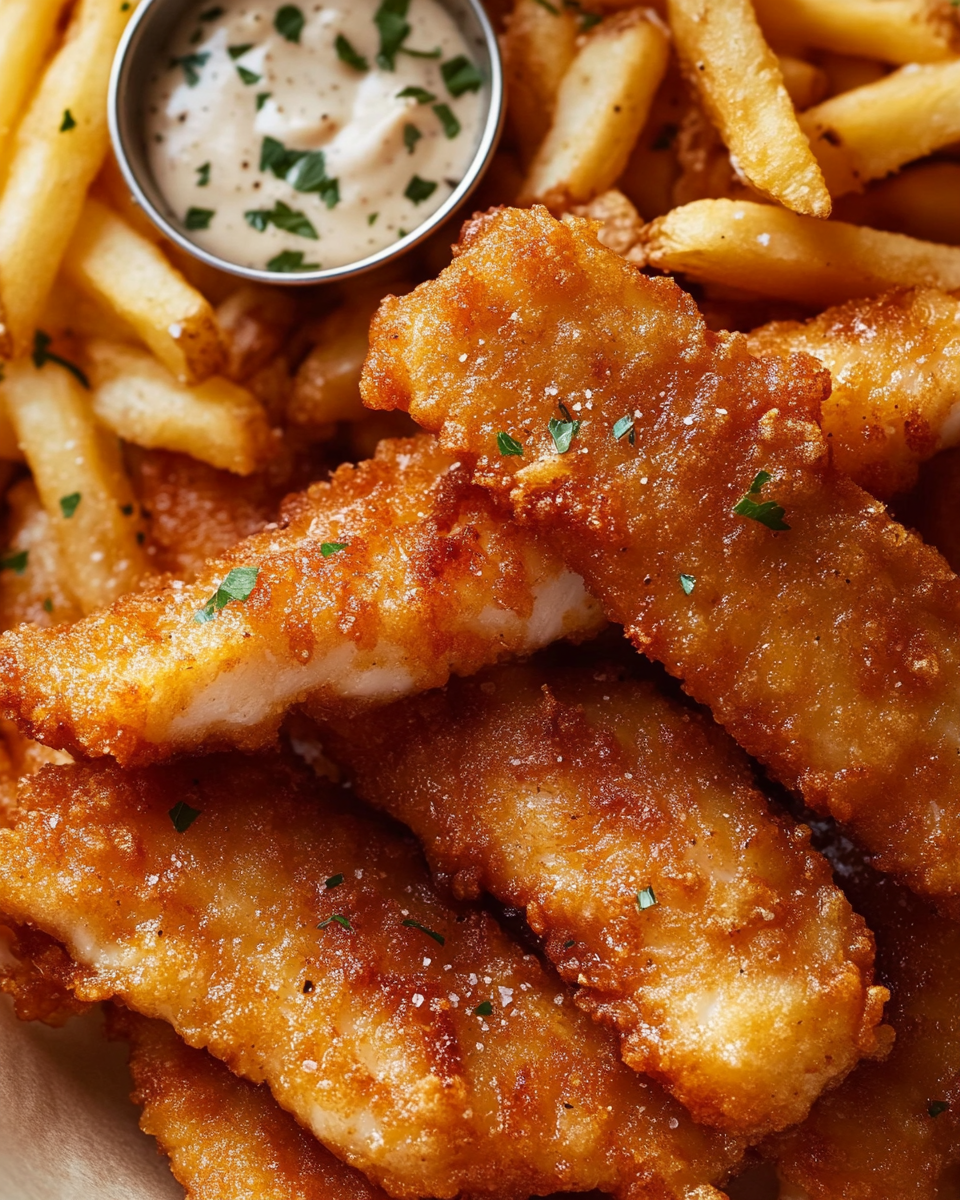 Crispy Fish Fillets with Homemade Fries – Easy and Delicious