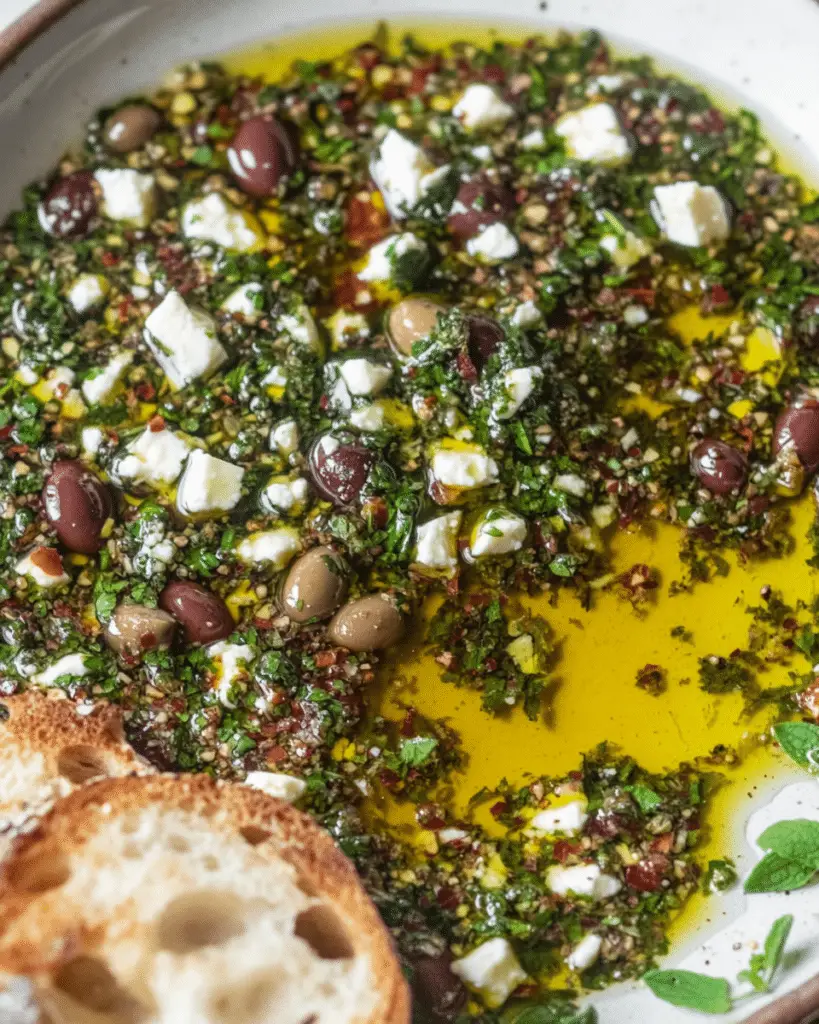 Herb And Feta Olive Oil Dip