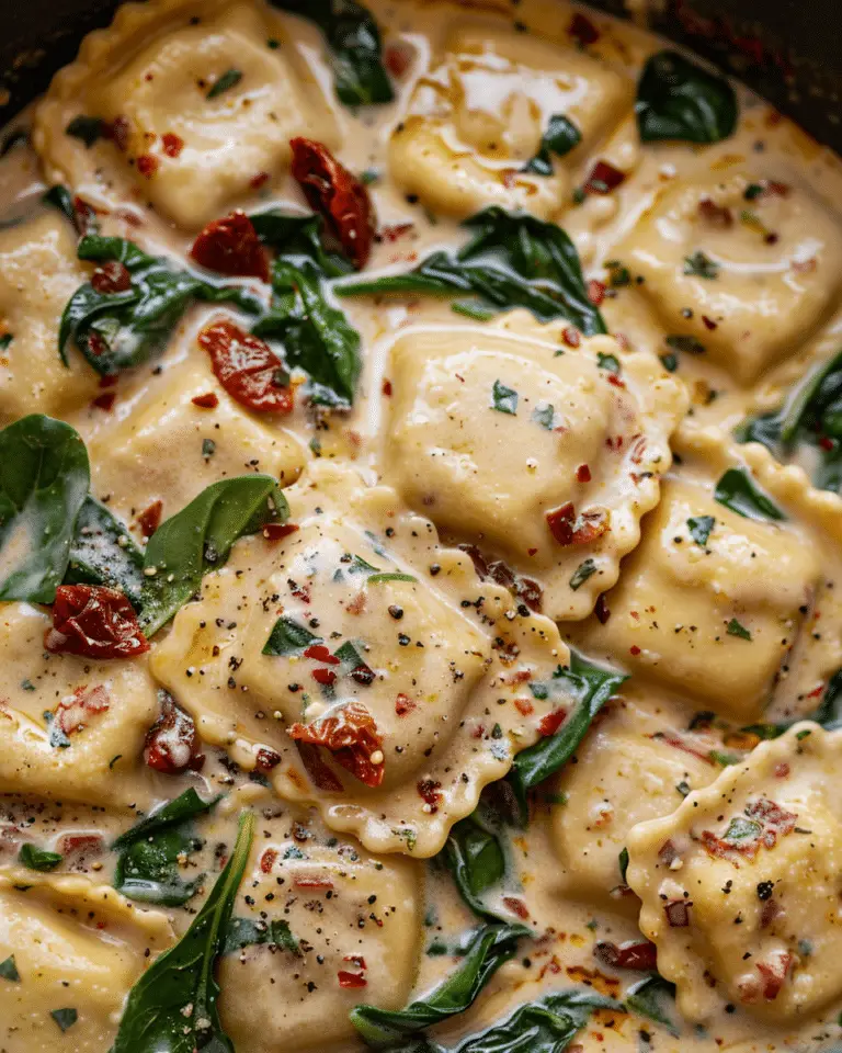 Creamy Sun-Dried Tomato Ravioli