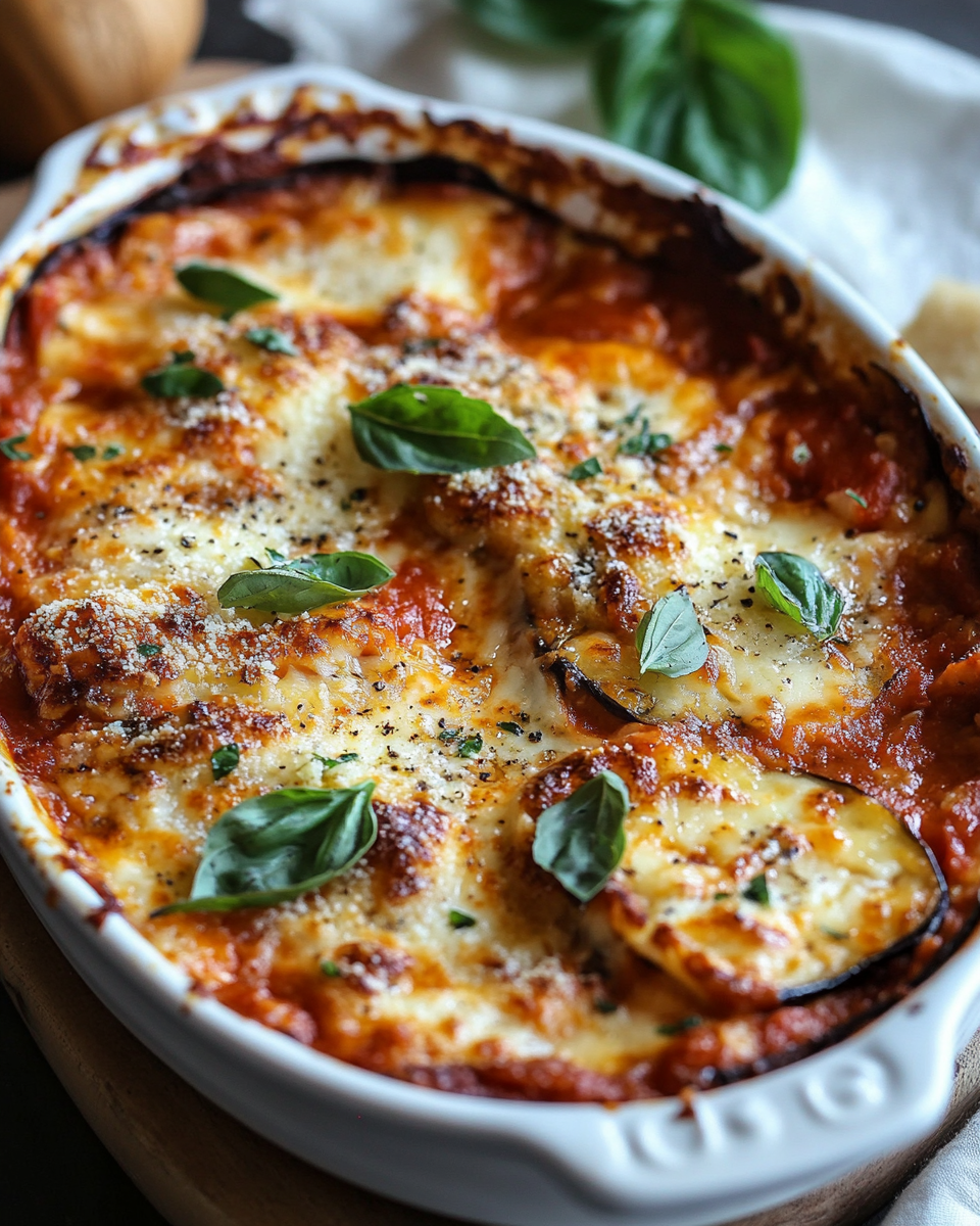 Baked Eggplant Parmesan Casserole
