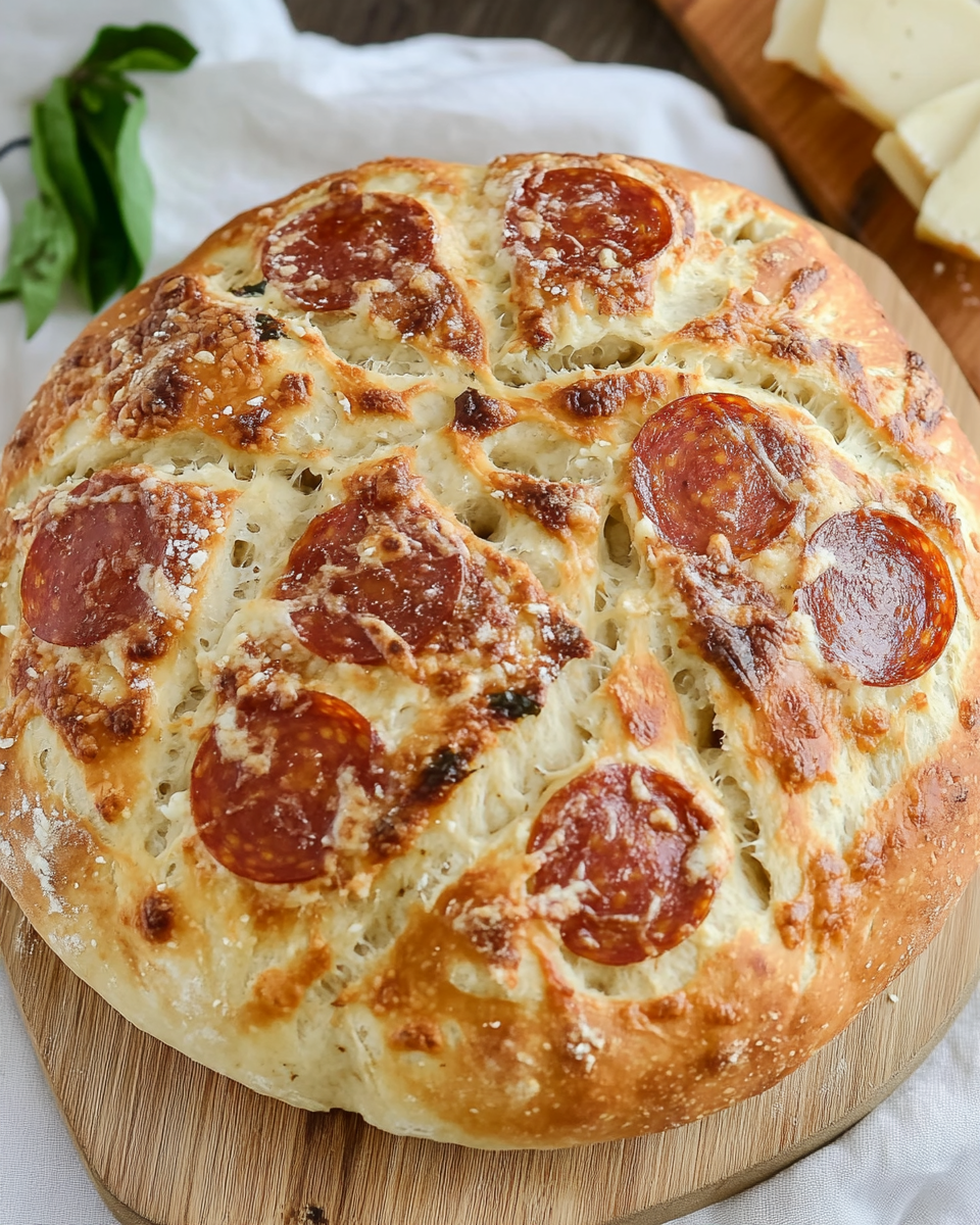 Cheesy Pepperoni Sourdough Pizza Bread: A Delicious Twist
