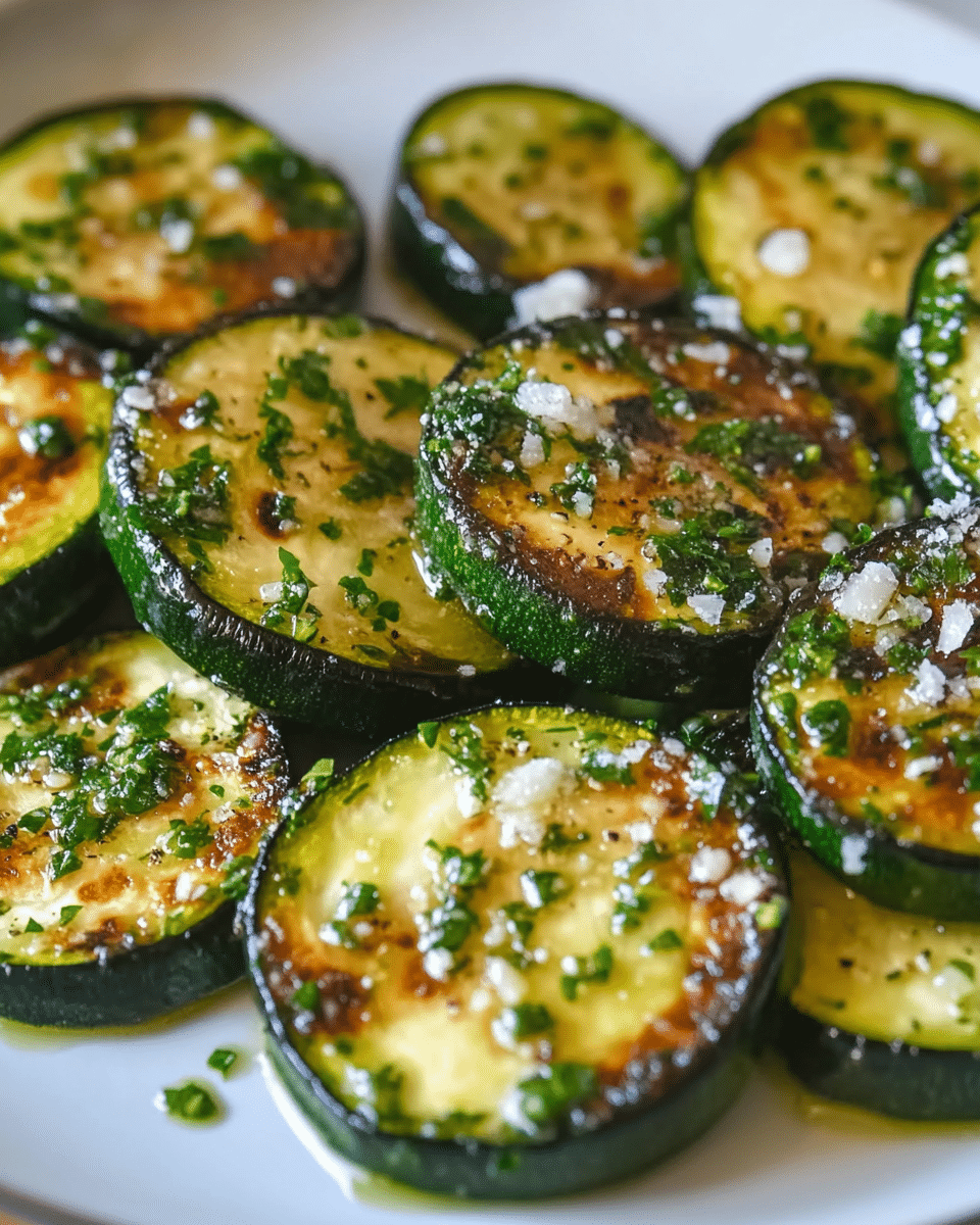 Garlic & Parsley Zucchini Rounds