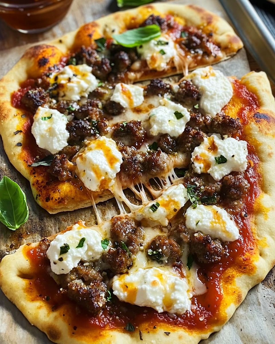 Cheesy Flatbread Pizza Delight: A Perfect Blend of Flavor