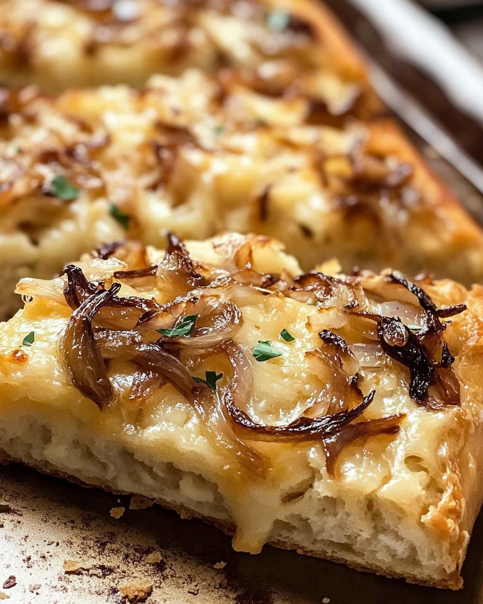 Caramelized Onion and Cheddar Focaccia