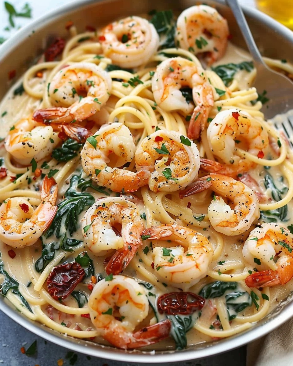 Creamy Tuscan Shrimp Linguine: A Delightful Taste of Italy in Your Own Kitchen