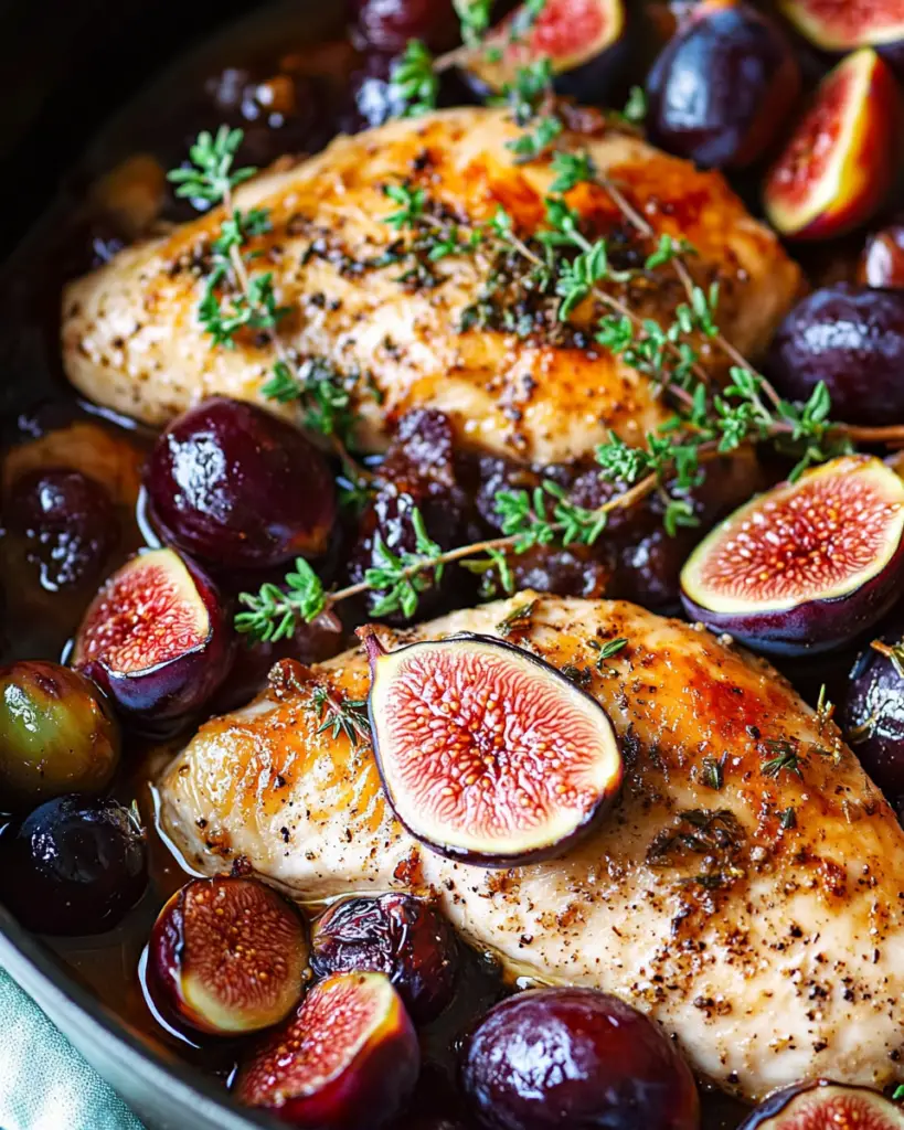 Easy Baked Chicken with Grapes and Figs – A Flavorful and Savory Meal