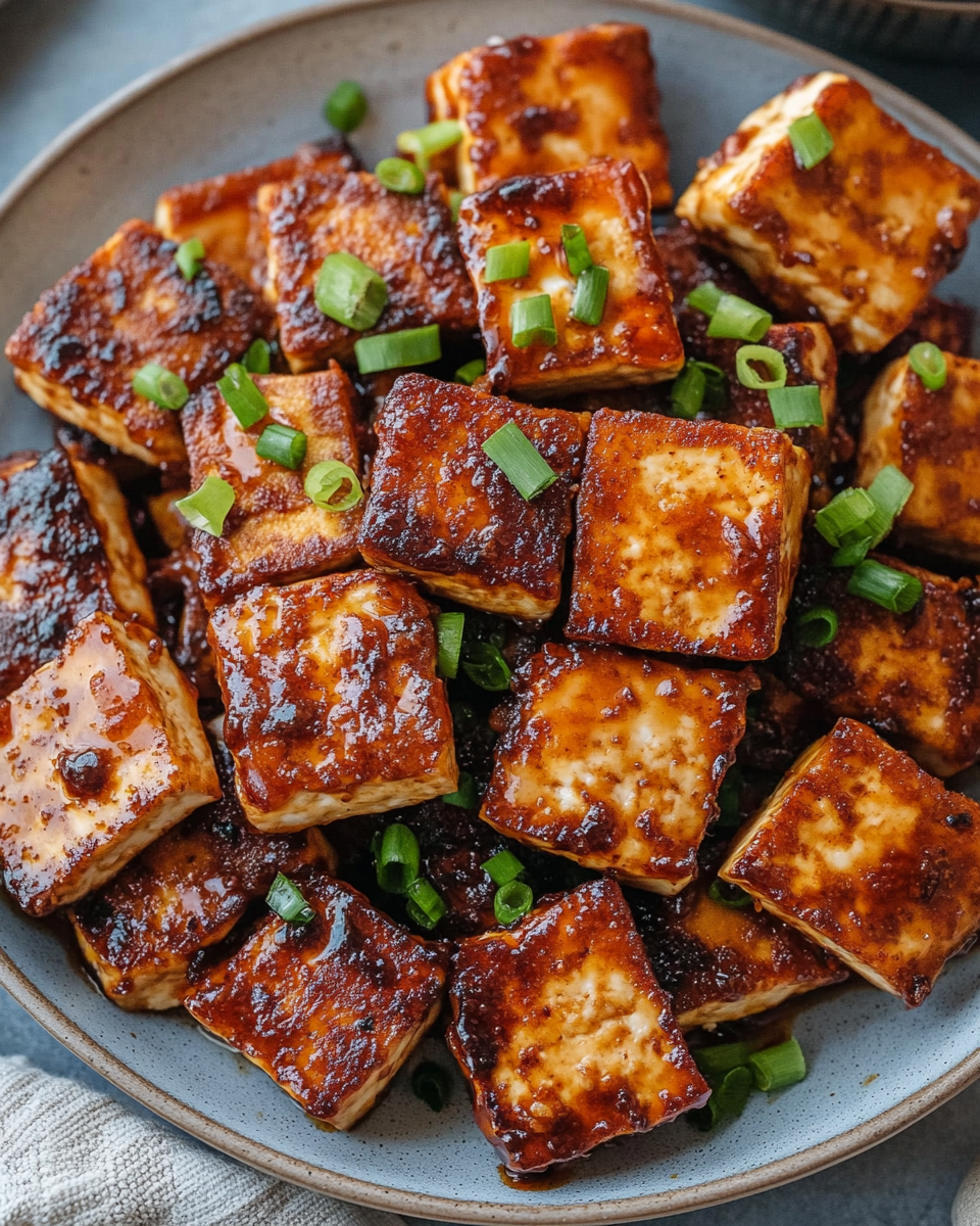 Crispy Pan-Fried Tofu with Savory Chili Marinade: A Flavor-Packed Vegan Delight