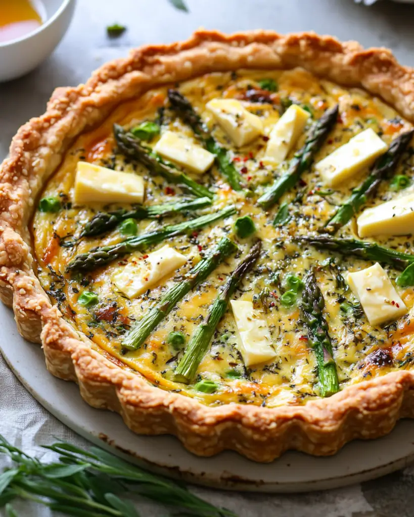 Asparagus Quiche with Sesame Crust and Fresh Herbs: A Delicious Brunch or Dinner Option