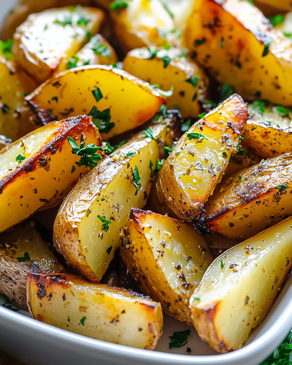 Crispy Lemon Herb Roasted Potatoes – A Perfect Side Dish for Any Meal