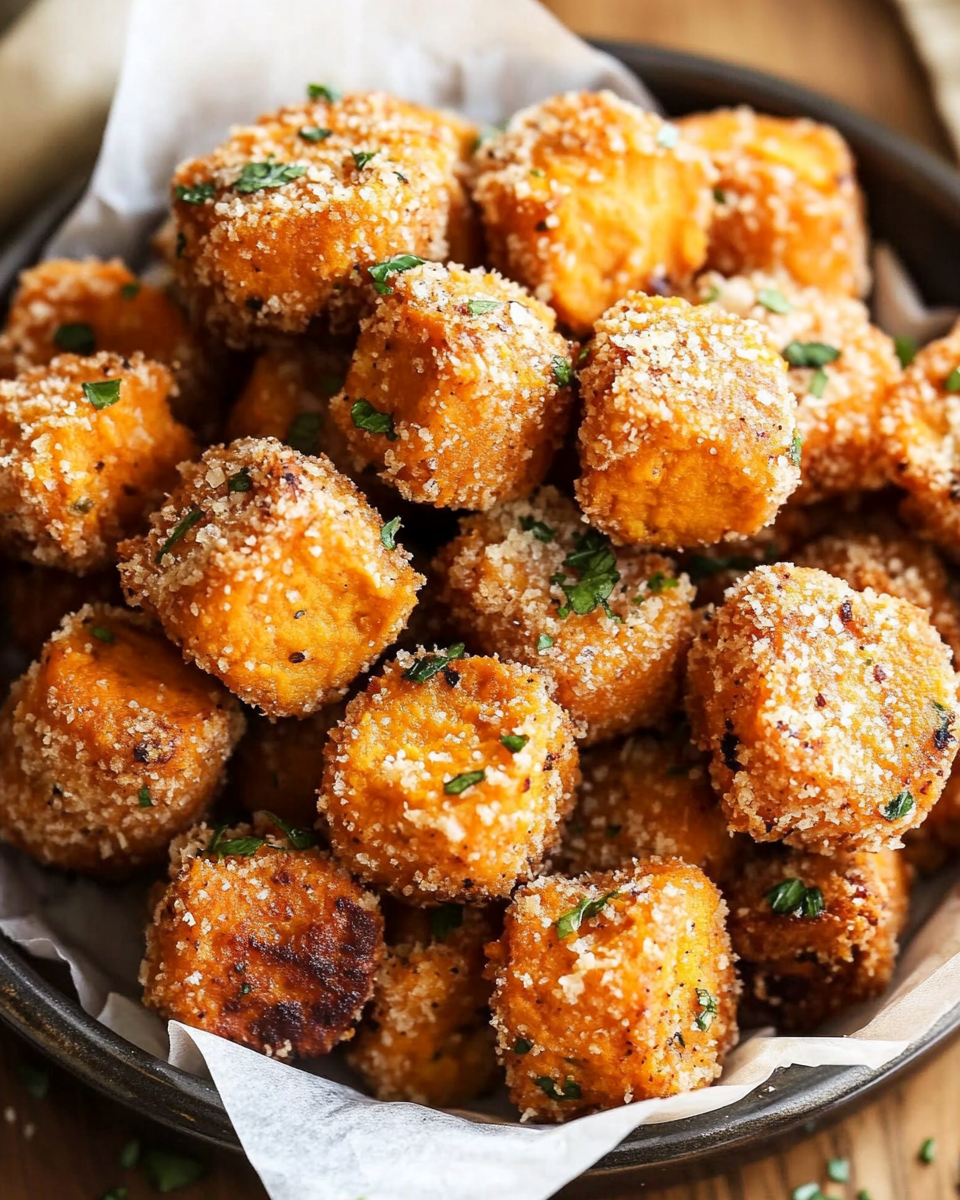 Crispy Sweet Potato Tots with Parmesan and Fresh Herbs: A Flavorful Twist on a Classic Snack