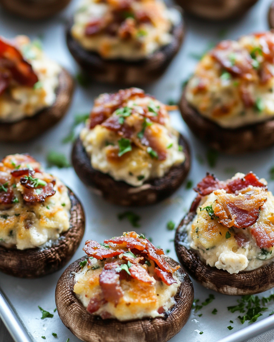 Easy Stuffed Mushrooms with Bacon and Parmesan: A Flavorful and Simple Delight