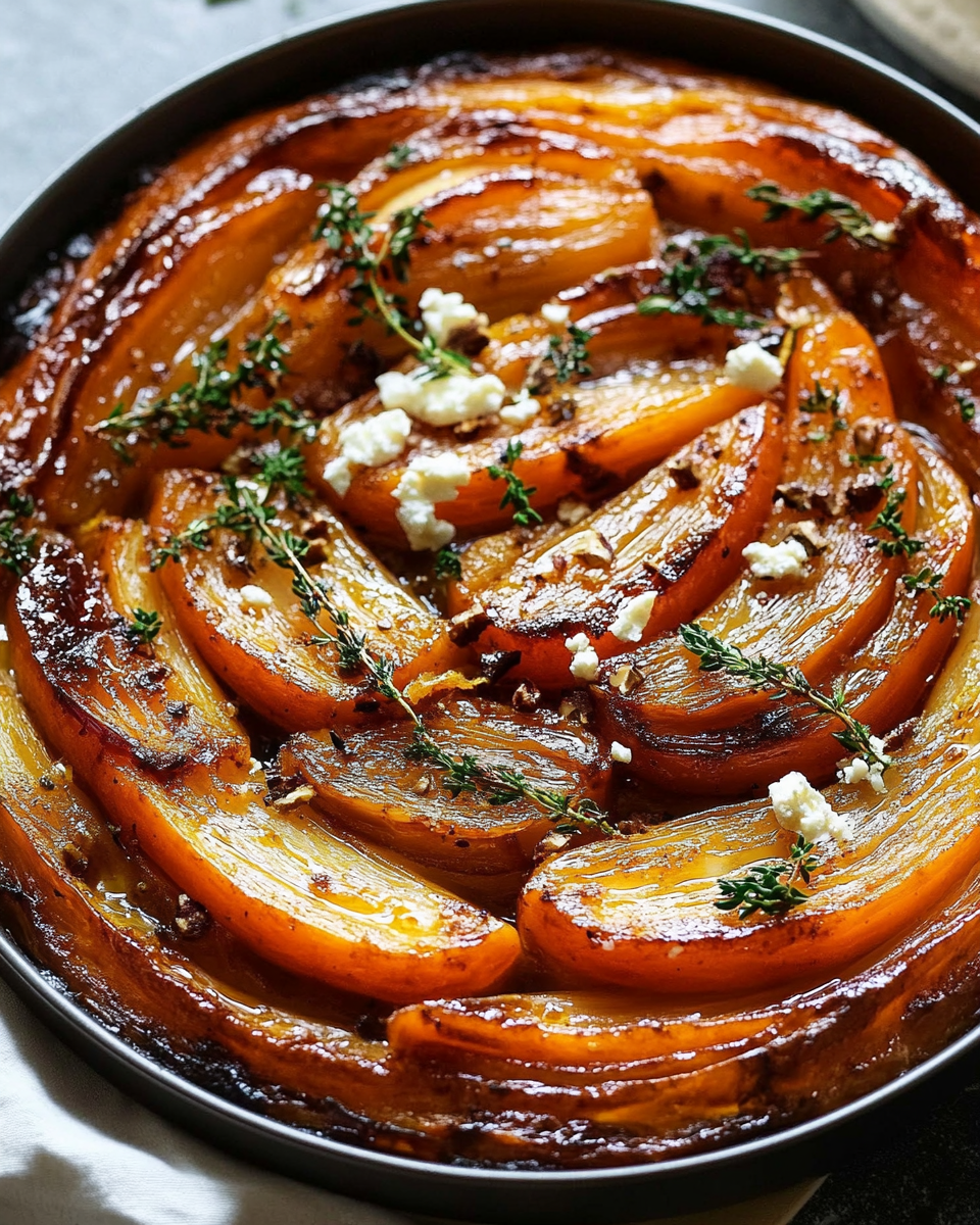 Savory Carrot Tarte Tatin with Walnut Salad: A Delicious Twist on a Classic Dish