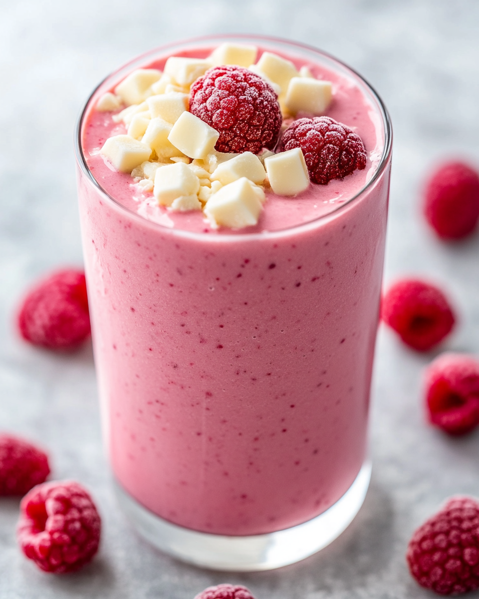 Creamy Raspberry Smoothie with White Chocolate: A Perfect Blend of Sweet and Tart