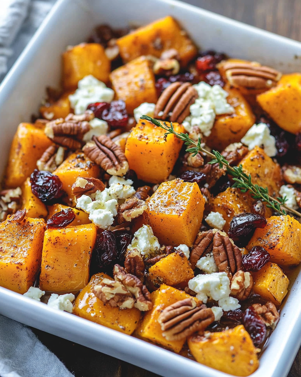 Roasted Butternut Squash with Pecans, Cranberries, and Feta: A Flavorful Fall Delight