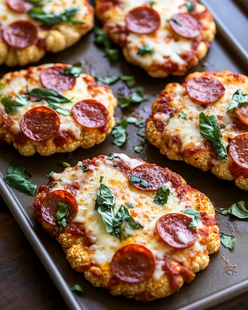Crispy Cauliflower Steaks with Marinara and Mozzarella: The Perfect Low-Carb Pizza Alternative