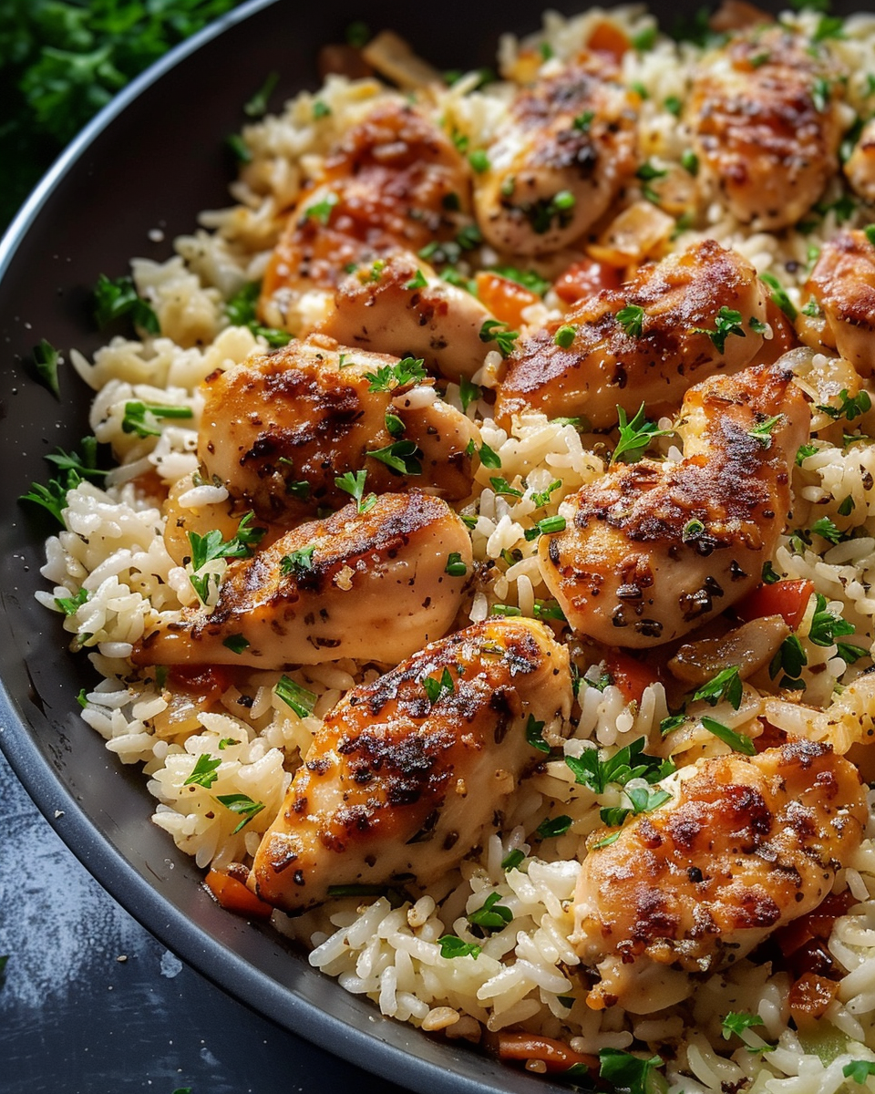 Chicken Scampi with Garlic Parmesan Rice: A Flavorful Dinner Recipe You’ll Love