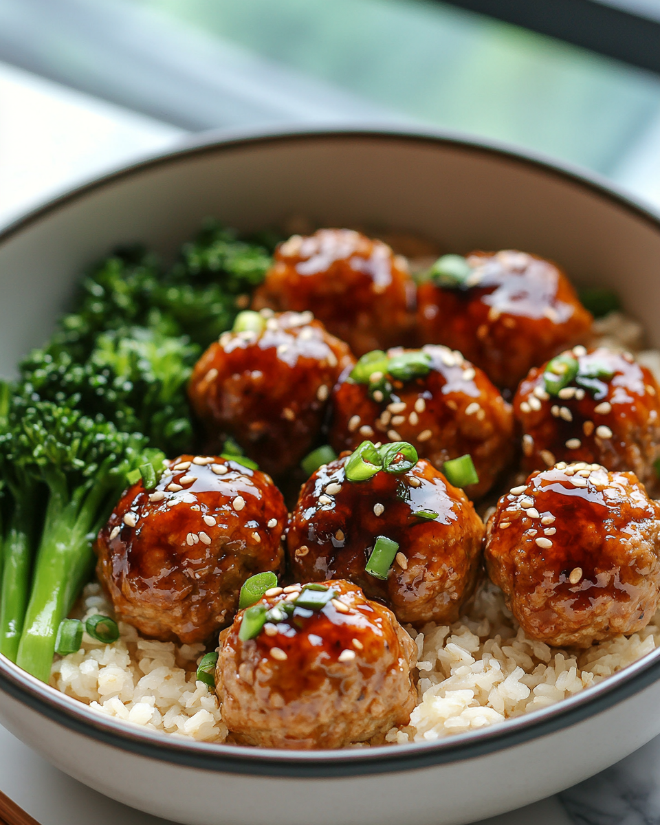 Sweet and Savory Ground Turkey Meatballs with Soy-Ginger Sauce: A Flavorful, Healthy Delight