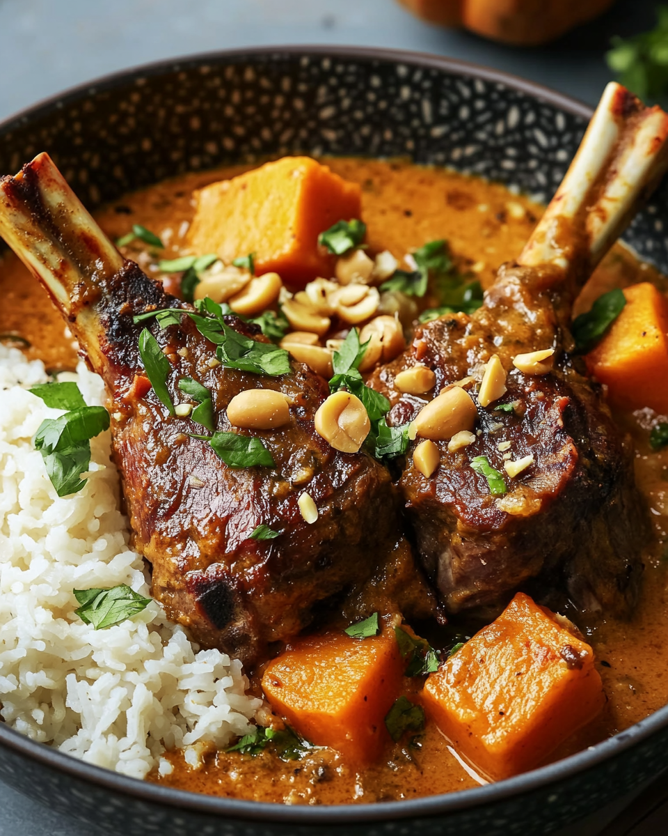 Slow Cooked Lamb Shanks with Coconut Curry and Pumpkin: A Hearty, Flavorful Feast for Any Occasion