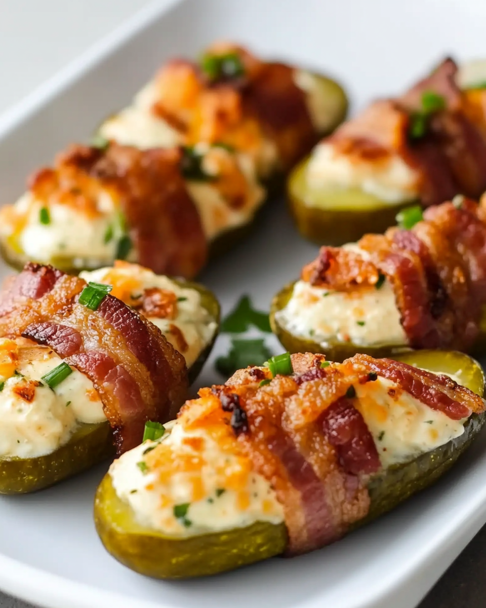 Air Fryer Bacon Wrapped Pickles Recipe: A Crispy, Creamy, and Flavorful Snack