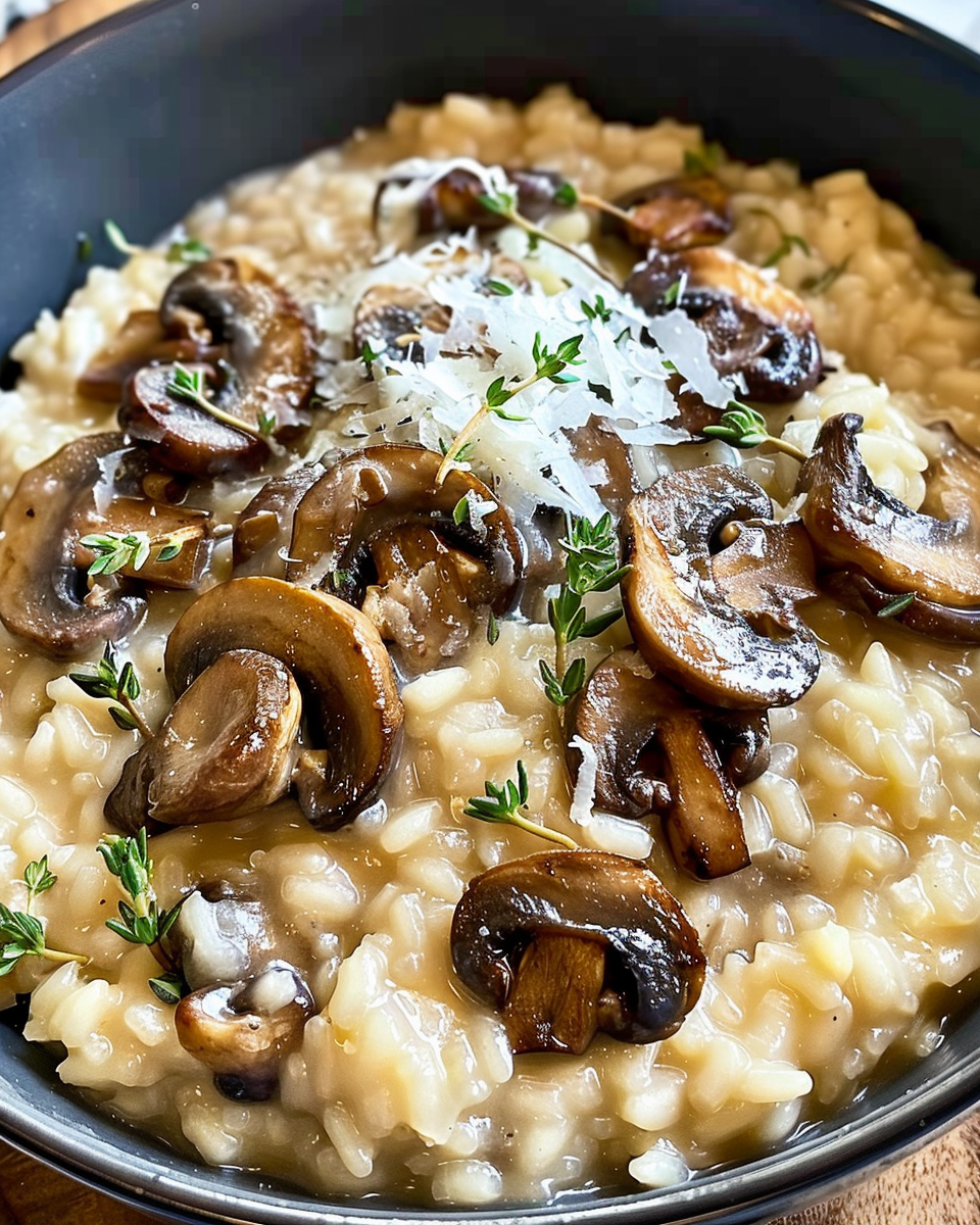 Creamy Parmesan Mushroom Risotto – A Rich and Flavorful Comfort Food