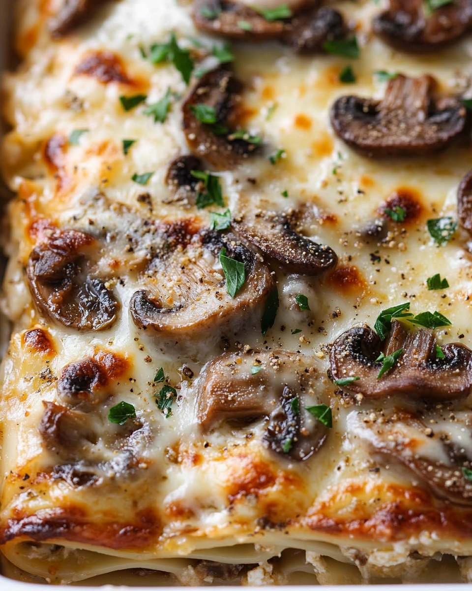 Classic Mushroom Lasagna with Creamy Bechamel Sauce – A Comforting Vegetarian Delight