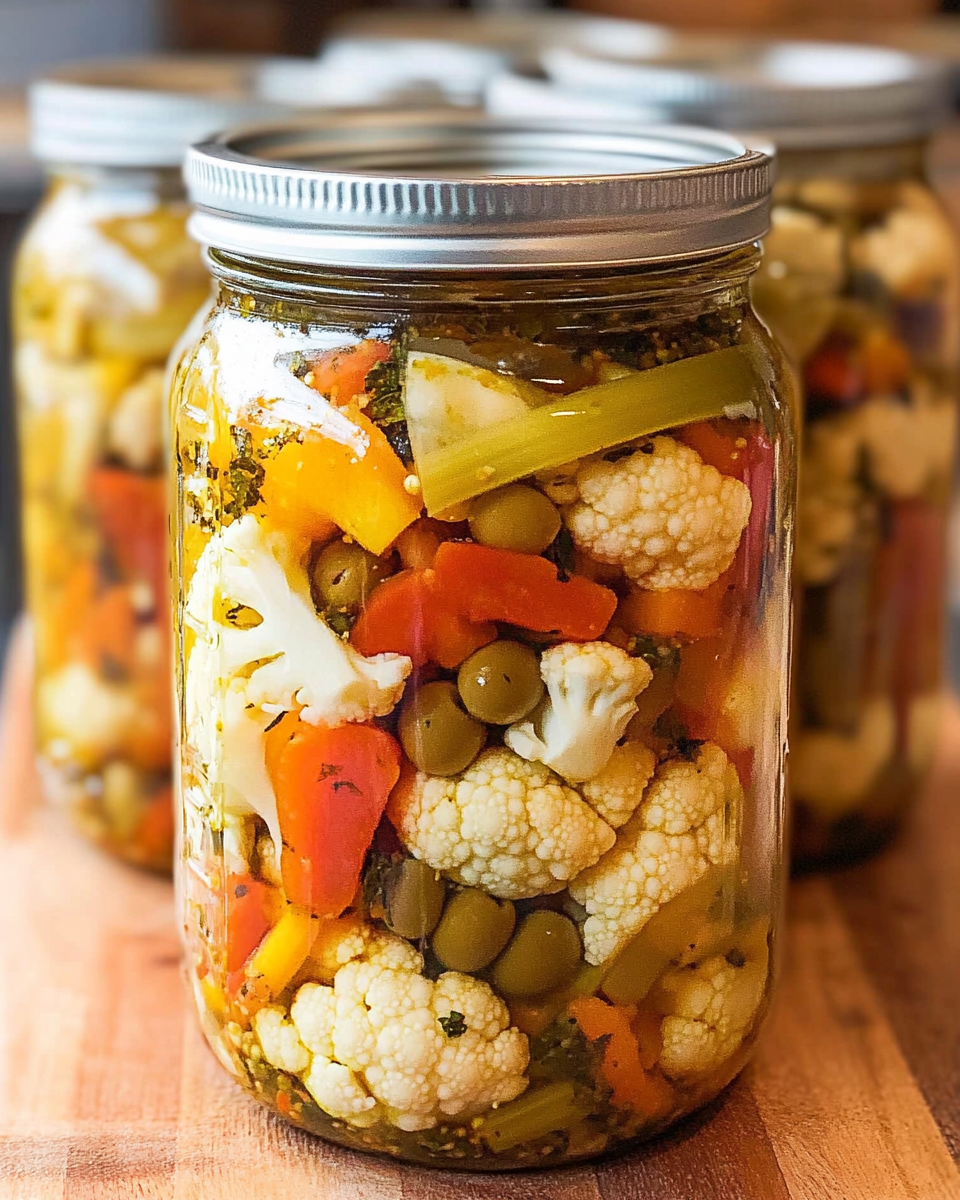 Easy Homemade Pickled Vegetables with Olive Oil