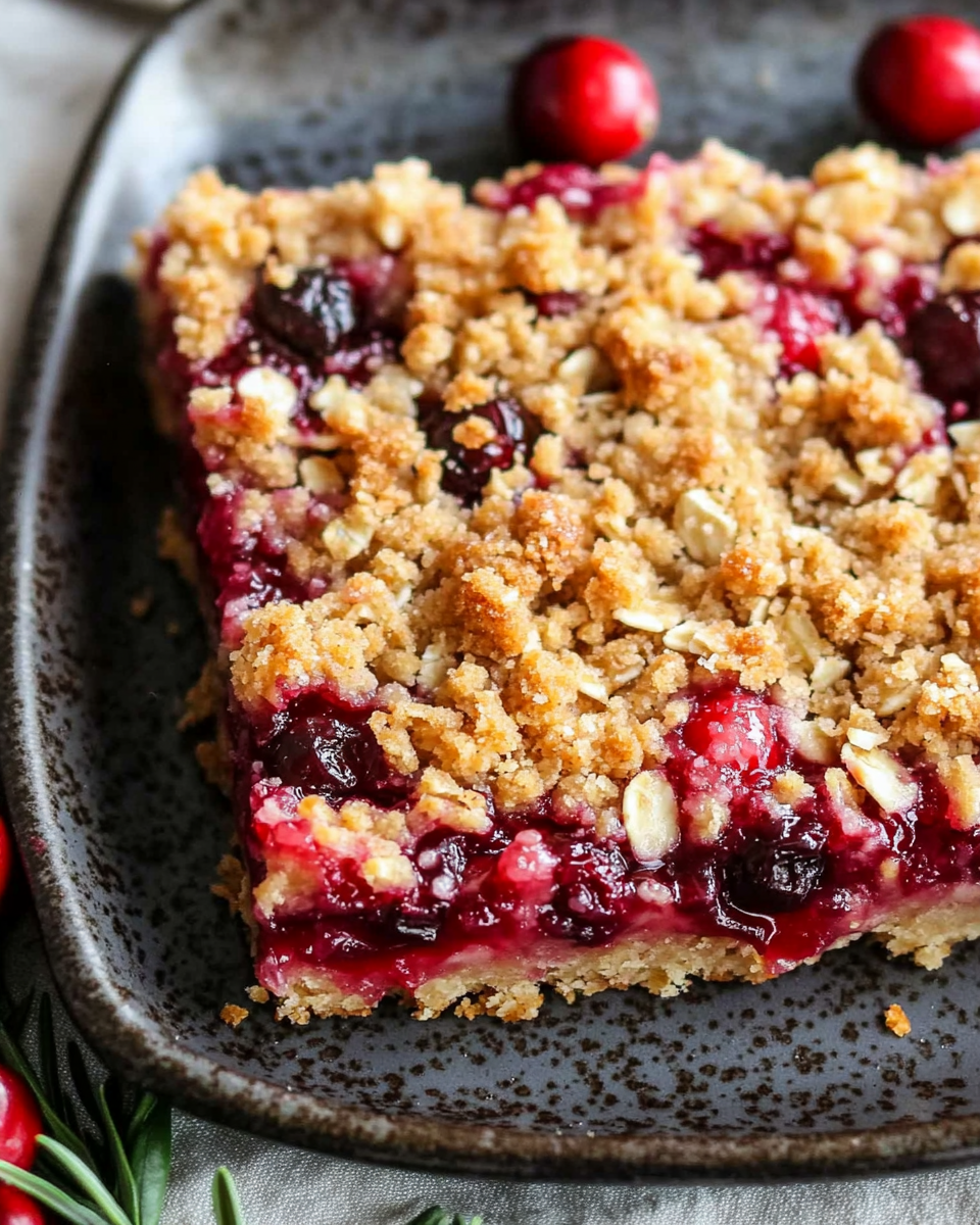 Cranberry Orange Crumble Bars – A Sweet and Tangy Delight