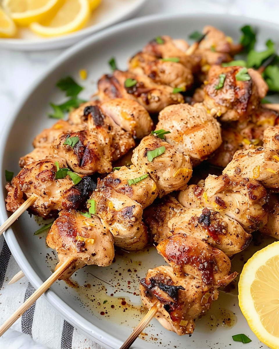 Air Fryer Lemon Pepper Chicken Skewers: A Flavorful and Easy Recipe