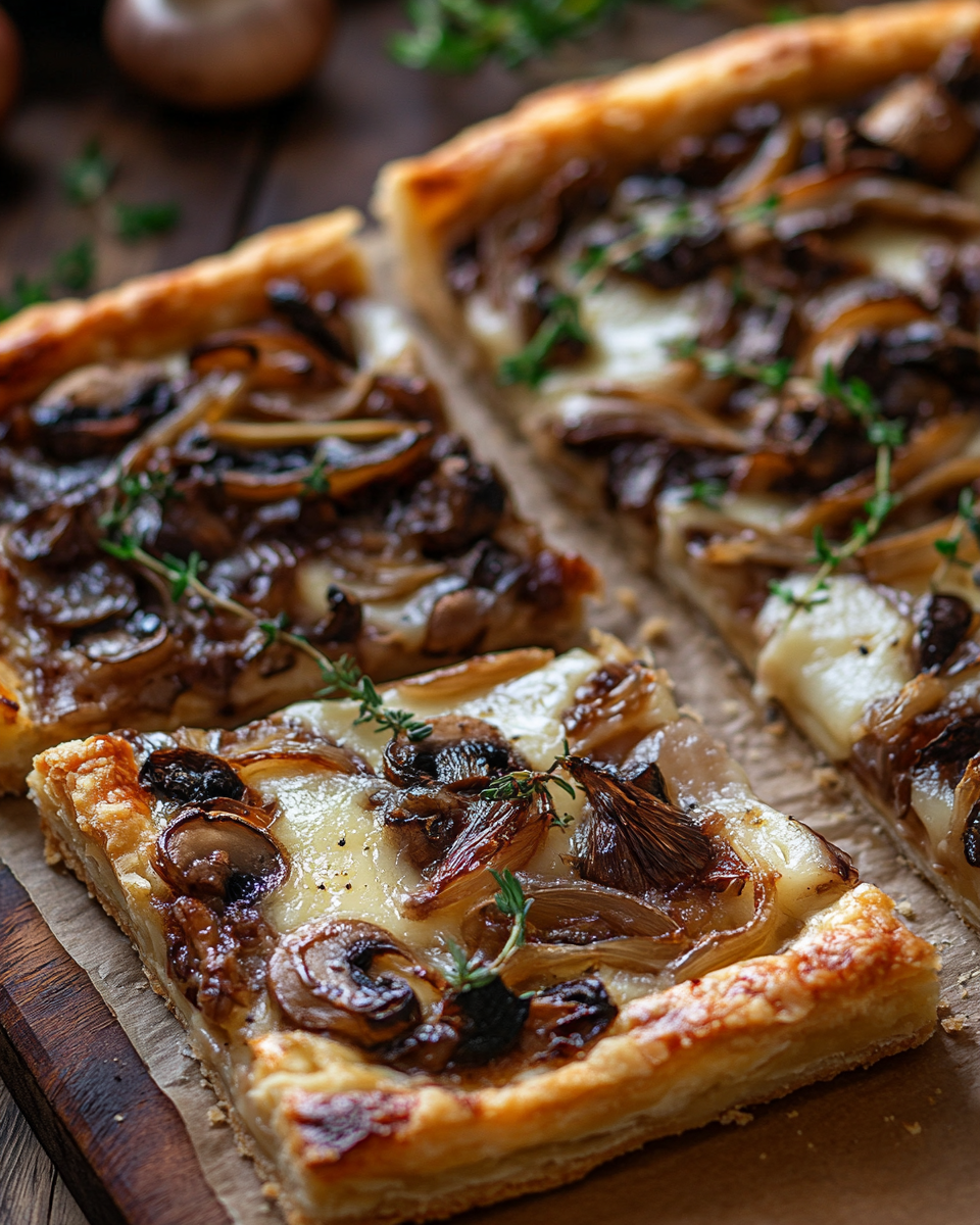 French Onion and Mushroom Tart with Gruyere Cheese: A Savory Delight for All Occasions