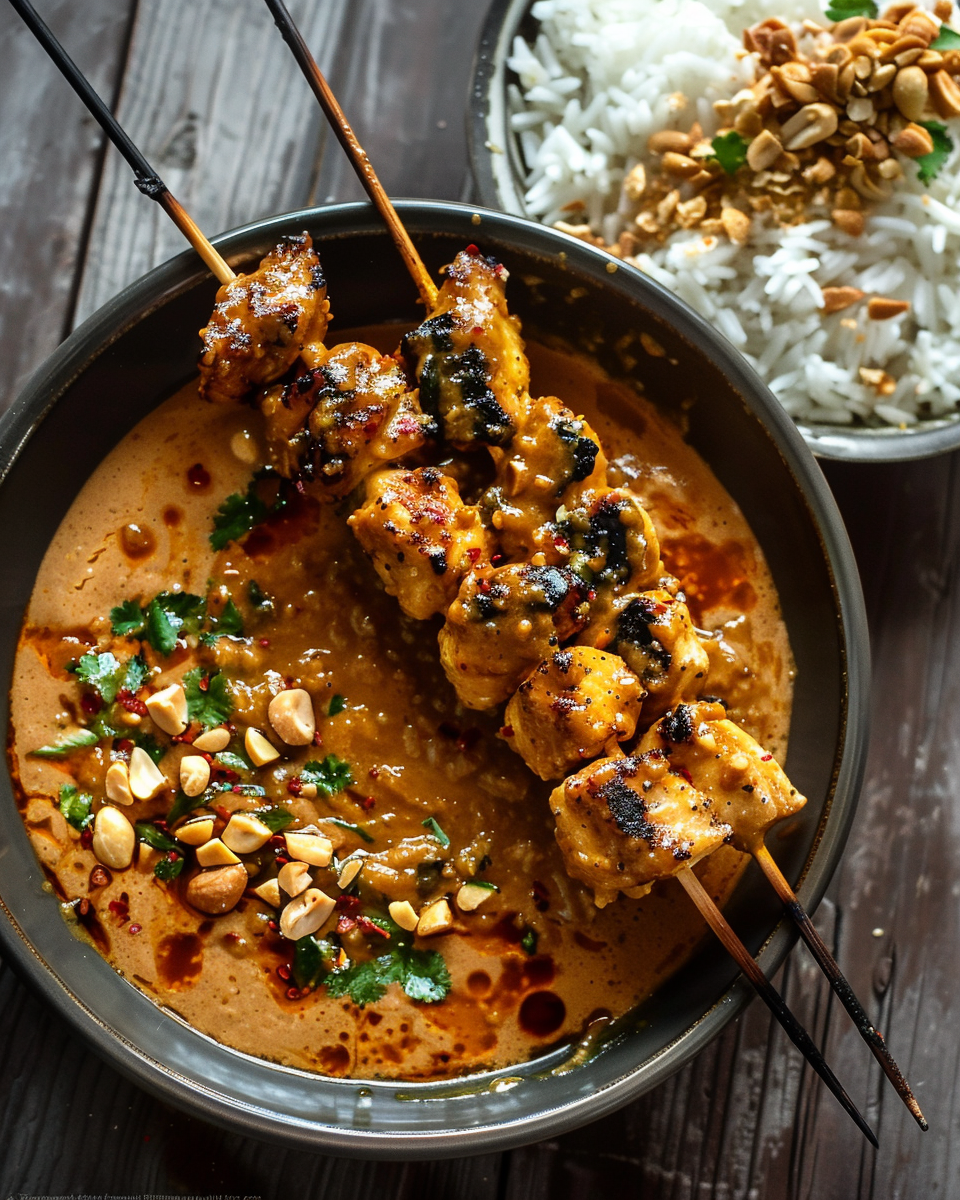 Exotic Lemongrass-Infused Coconut Chicken Skewers: A Flavorful Delight