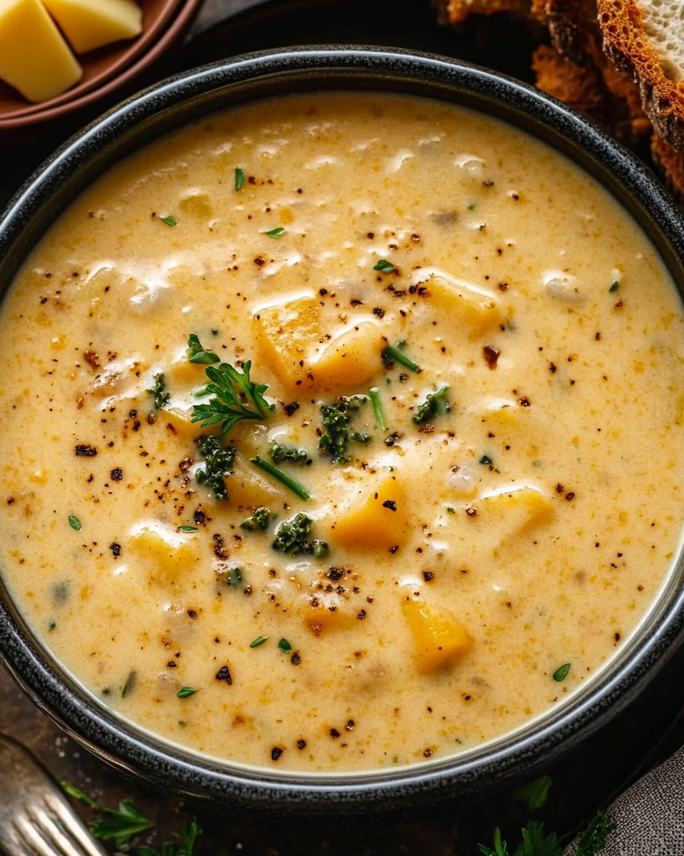 Creamy Potato Cheddar Soup with Herbs: A Hearty, Comforting Dish to Warm Your Soul