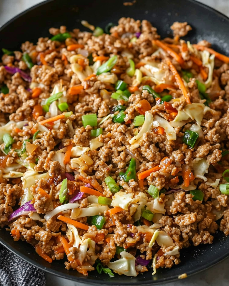 Savory Ground Turkey and Coleslaw Stir-Fry – A Quick and Flavorful Meal