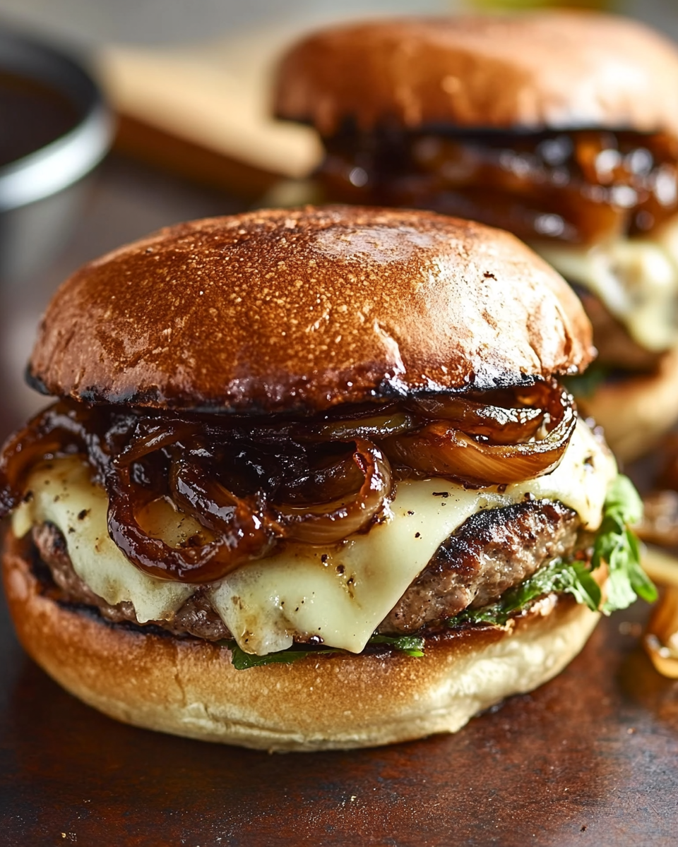 Juicy Turkey Burgers with Balsamic Caramelized Onions and Provolone: A Flavorful Upgrade