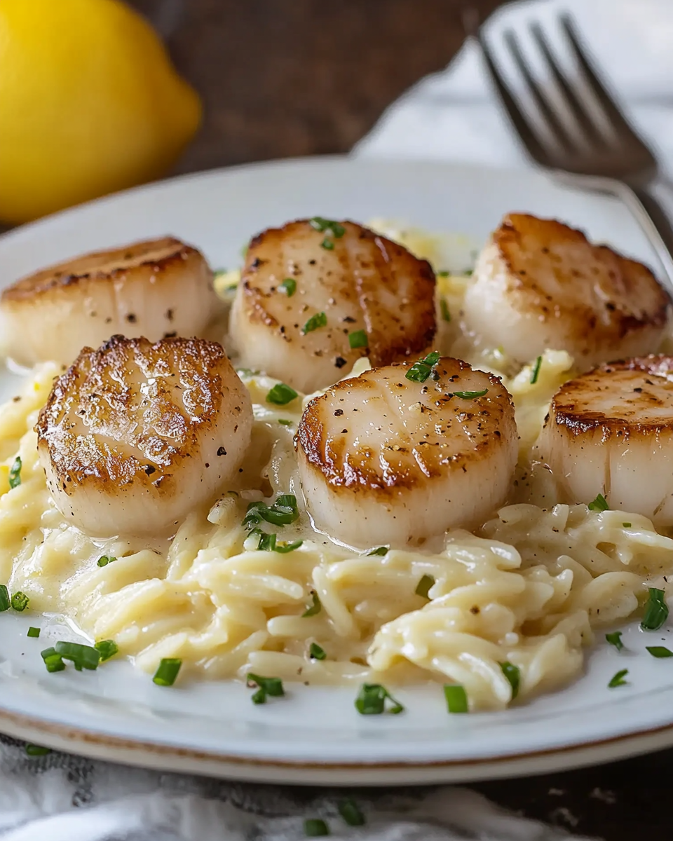 Lemon Orzo with Seared Scallops and Beurre Blanc Sauce: A Delightful Dish for Any Occasion