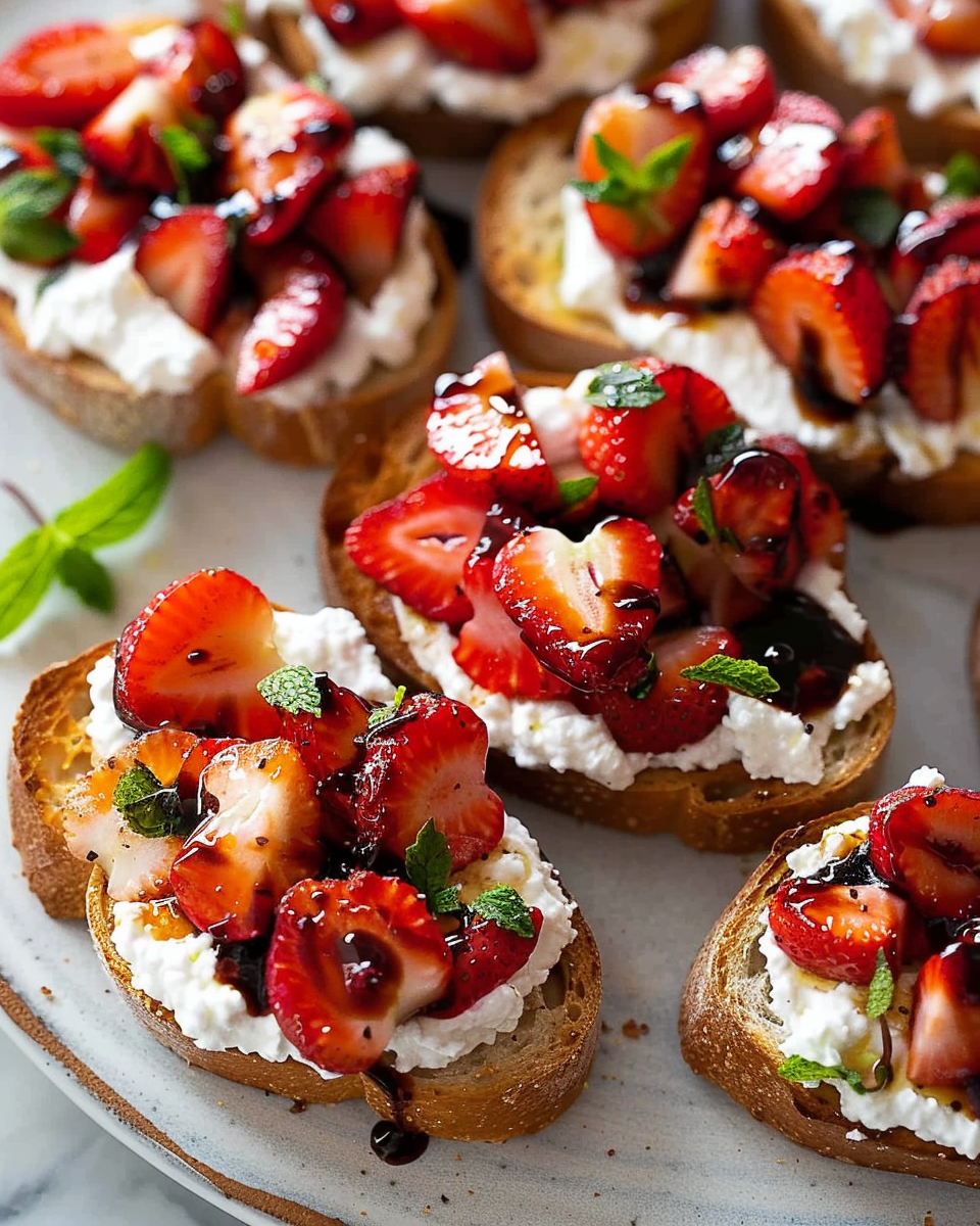 Strawberry Ricotta Crostini: A Perfectly Sweet and Savory Appetizer Recipe