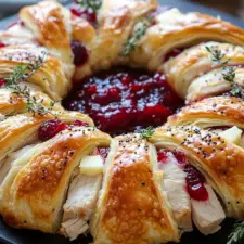 Savory Turkey and Cranberry Crescent Ring: A Perfect Holiday or Weeknight Meal-image