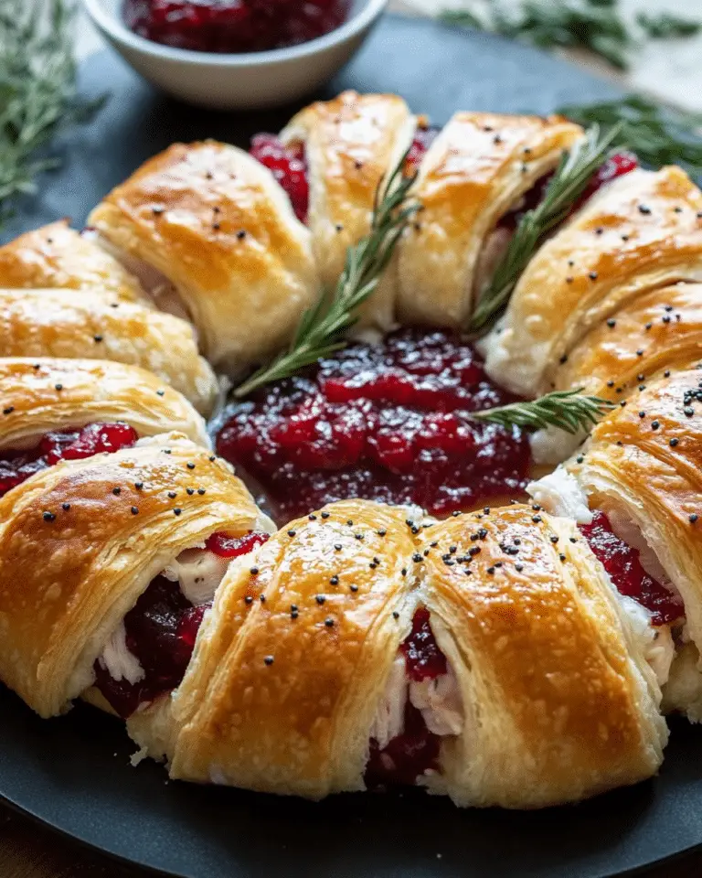 Savory Turkey and Cranberry Crescent Ring