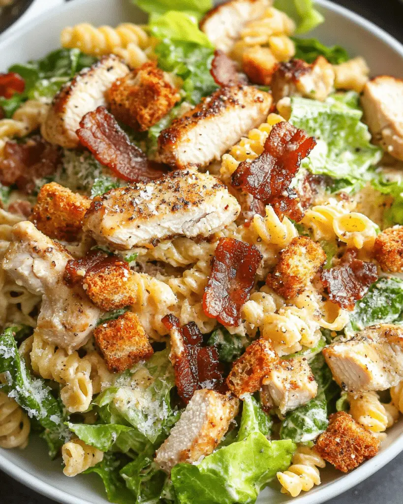 Chicken Bacon Caesar Pasta Salad: A Flavorful Comfort Dish for Every Occasion