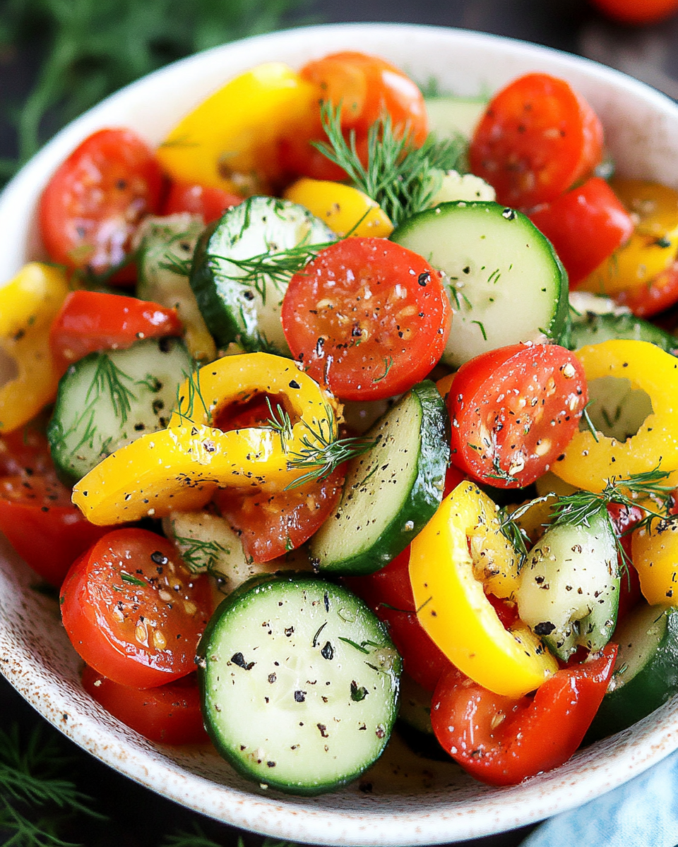 Refreshing Sweet Pepper Tomato Cucumber Salad: A Zesty, Nutritious Delight for Every Meal