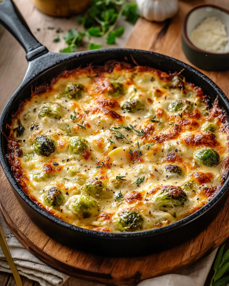 Creamy Cheesy Brussels Sprouts Bake: A Heavenly Side Dish for Every Meal