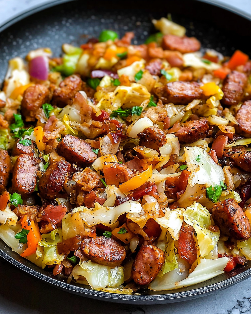 Cajun Style Sausage and Cabbage Skillet: A Bold, Flavorful Comfort Food