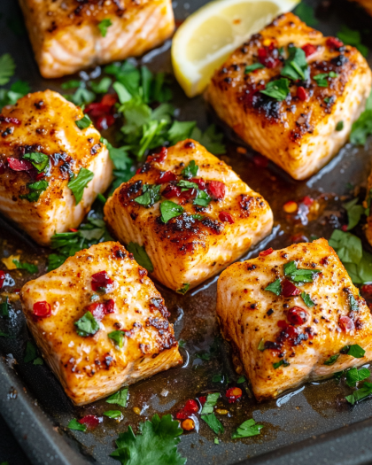 Baked Salmon Bites with Spicy Chili Crisp Sauce: A Flavorful, Easy Recipe to Impress Your Taste Buds