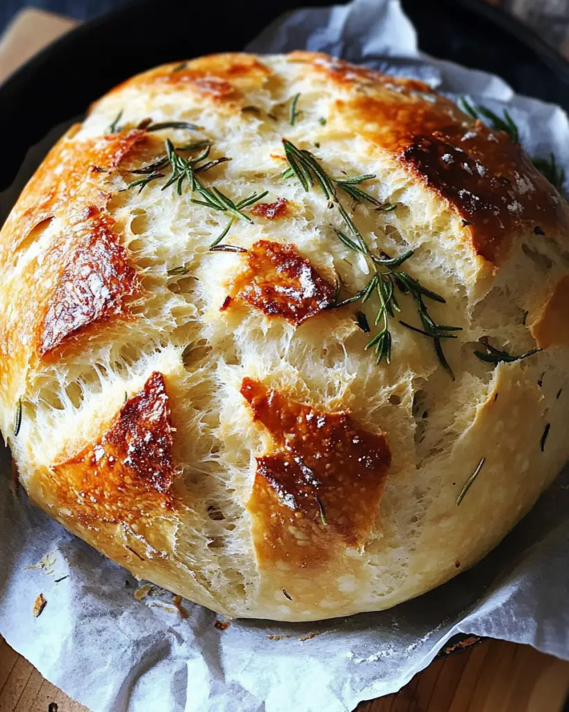 Easy Roasted Garlic Rosemary Artisan Bread – The Perfect Homemade Loaf