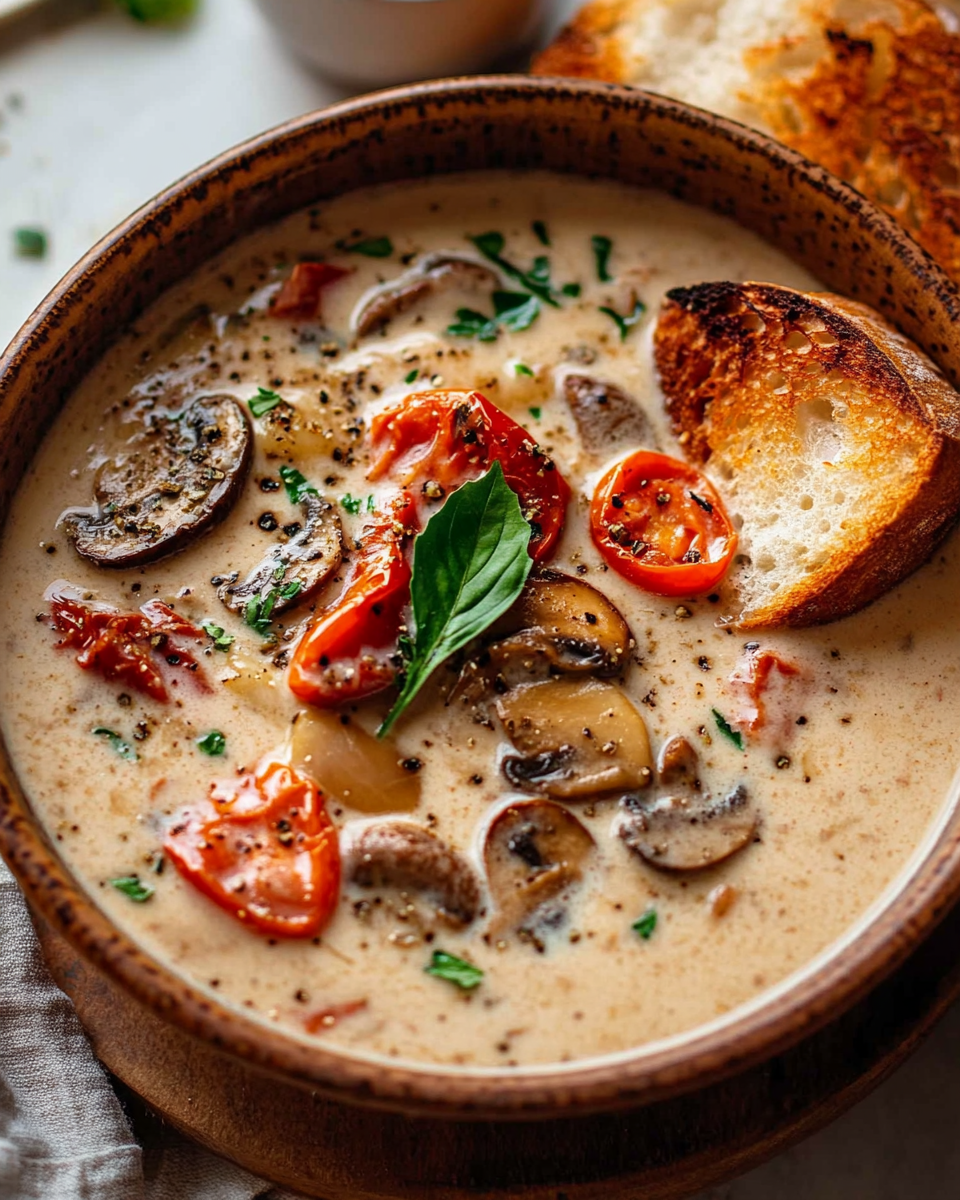 Creamy Garlic and Mushroom Stew: A Comforting Plant-Based Delight