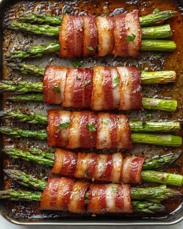 Crispy Bacon-Wrapped Asparagus with Maple Glaze: A Perfect Sweet and Savory Appetizer